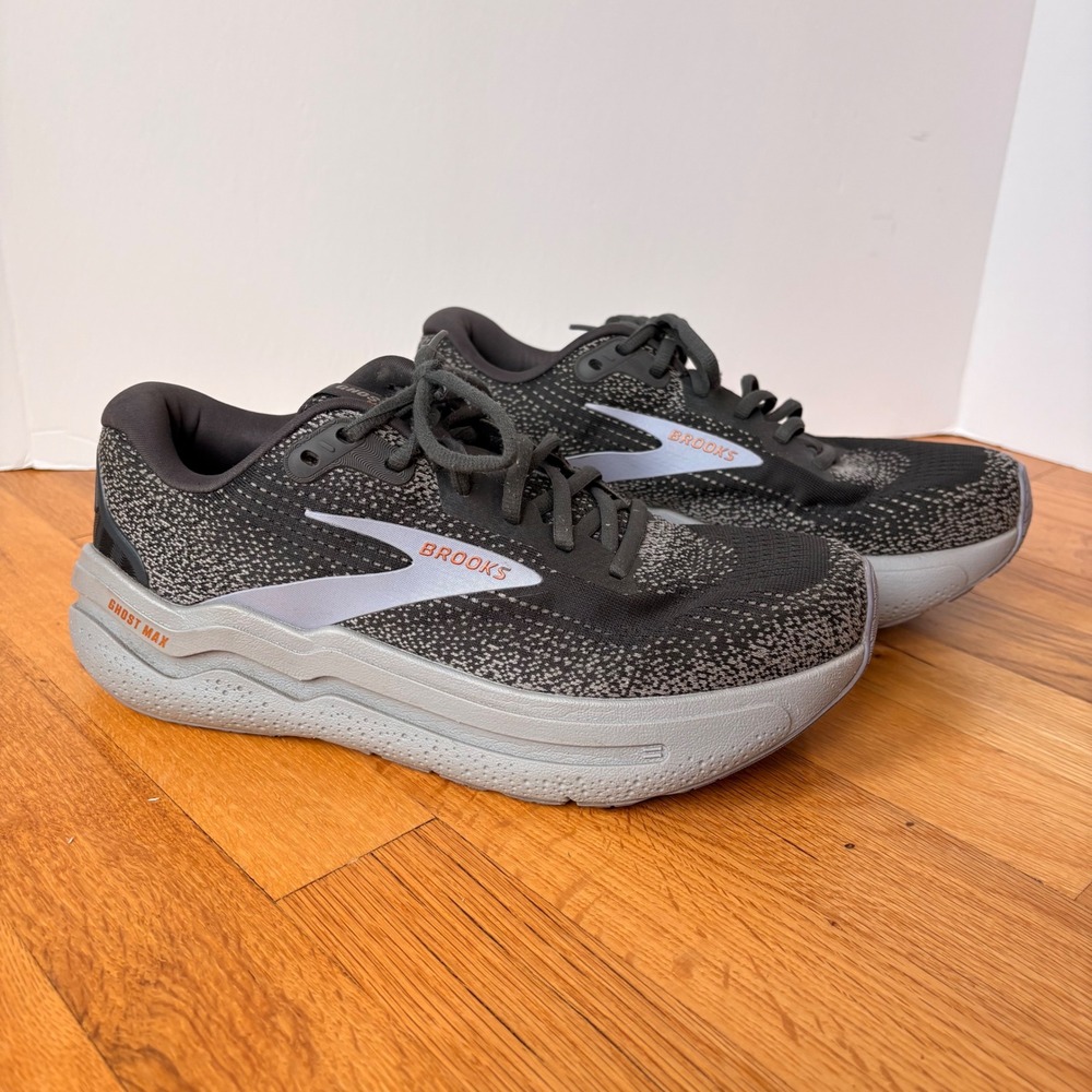 Brooks Ghost Max 2 Black Grey Running Shoes 1204201B005 Womens 9.5